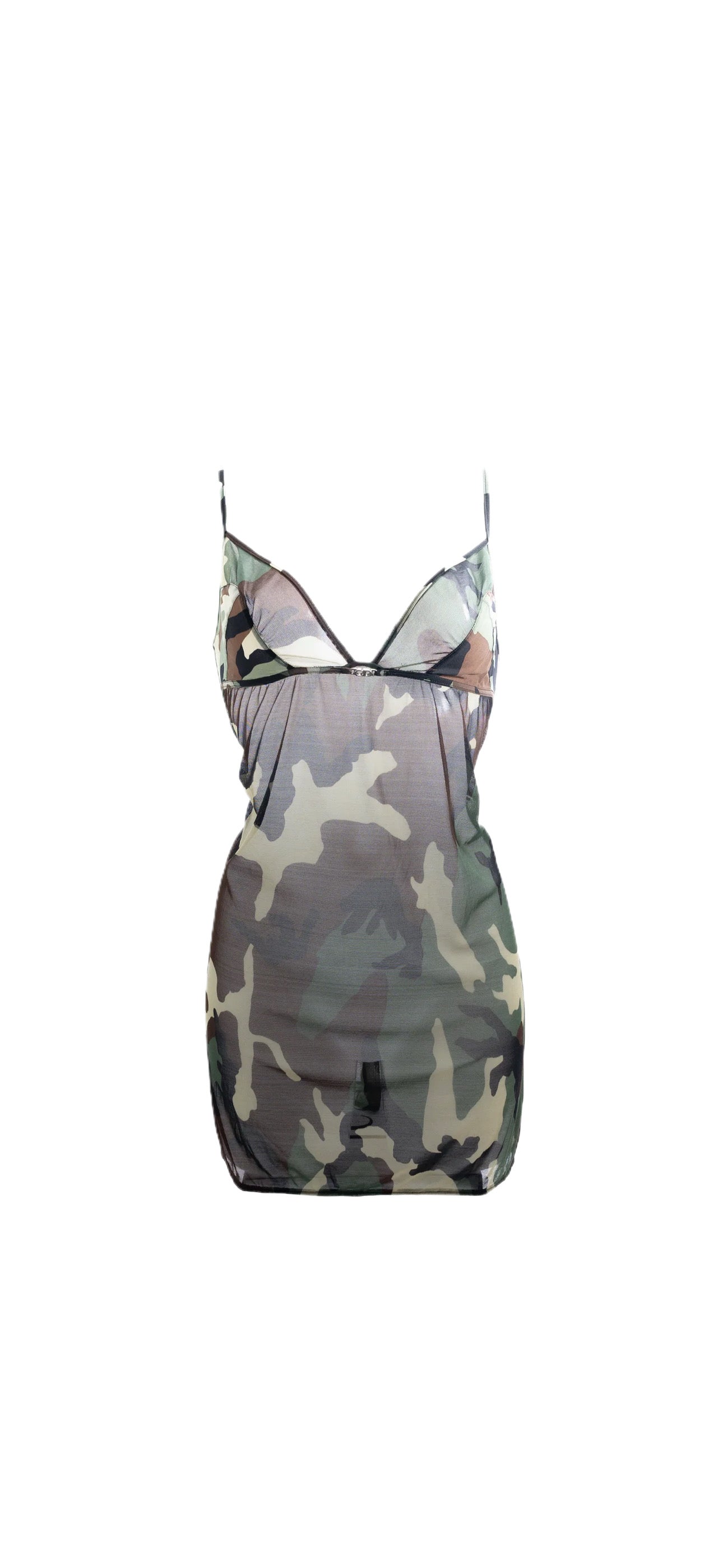 DIOR CAMO SLIP DRESS