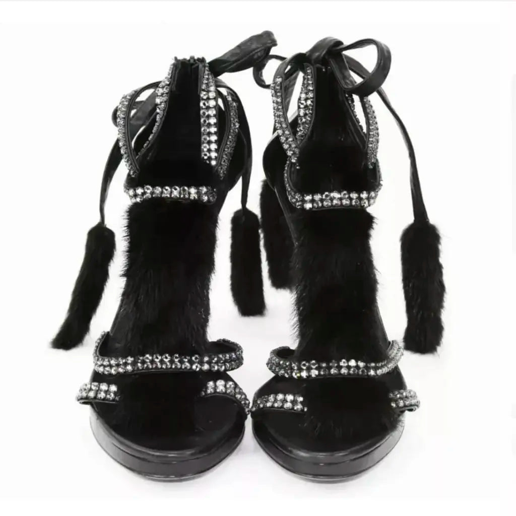 F/W 2004 GUCCI TOM FORD MINK PYTHON HEELS
