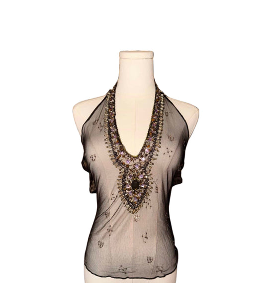 PINKO SEQUENCE MESH TOP