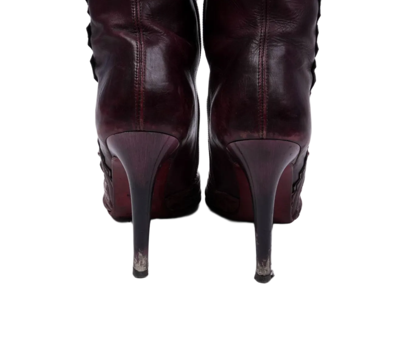 EL DANTES RED LEATHER BOOTS