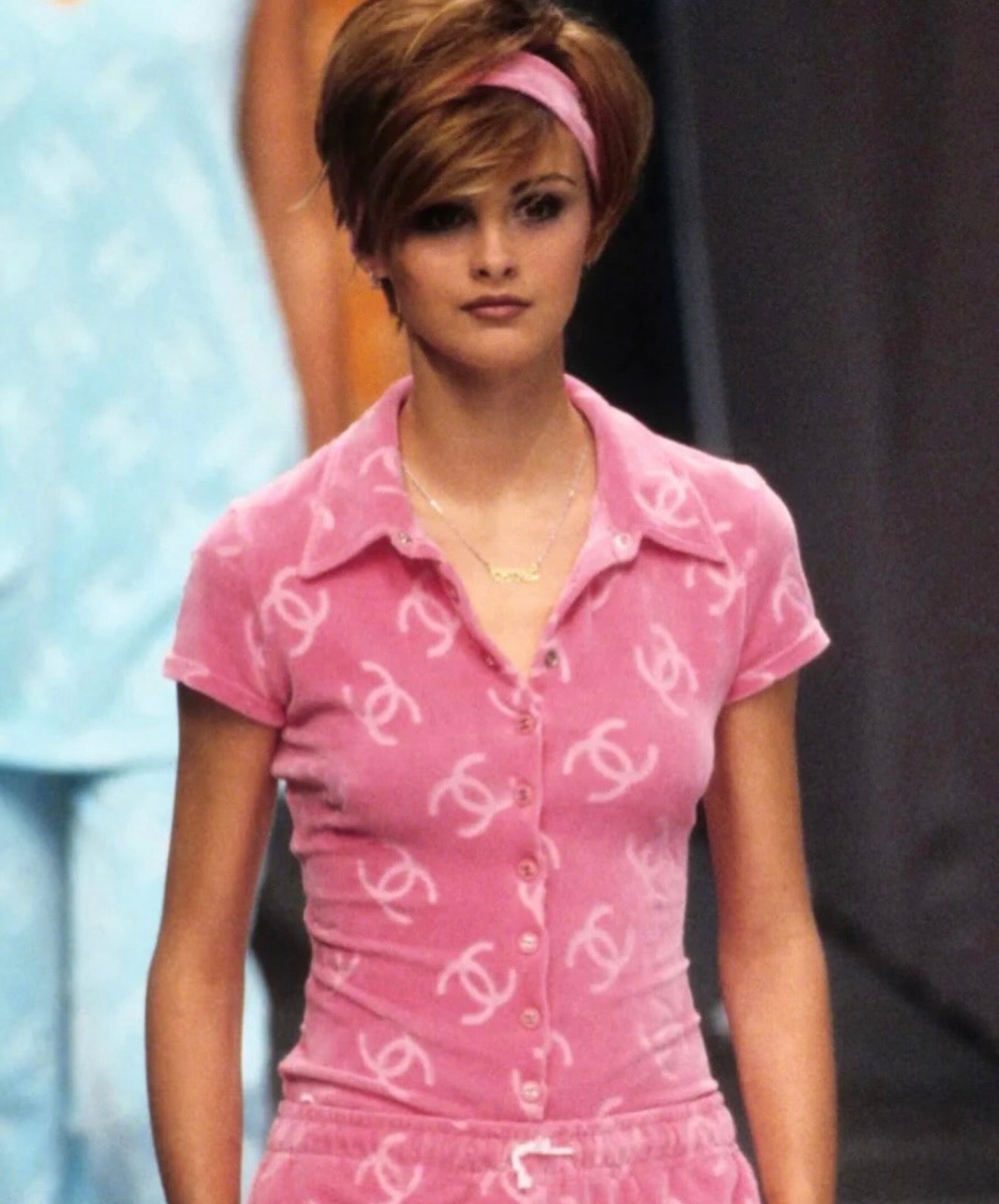 1996 CHANEL VELOUR TOP