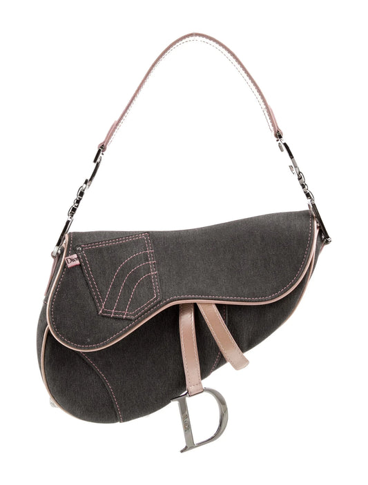 DIOR 2003 DENIM SADDLE BAG