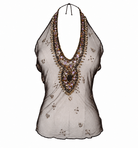 PINKO SEQUENCE MESH TOP