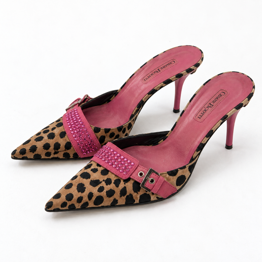 CESARE PACIOTTI LEOPARD HEELS