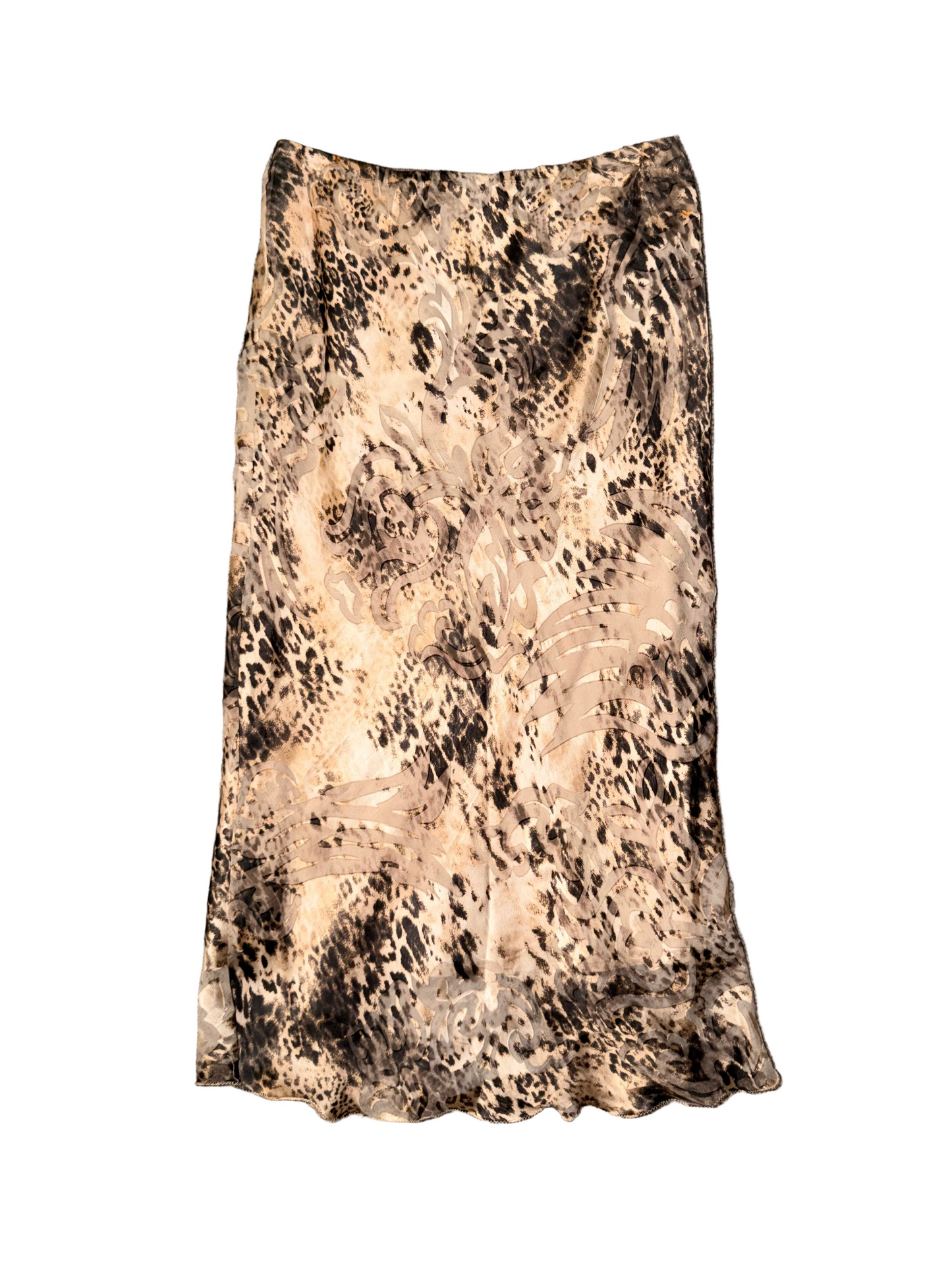 LEOPARD SILK SKIRT