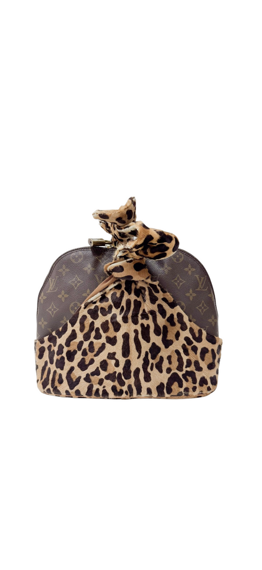 LOUIS VUITTON X ALAIA LEOPARD ALMA BAG